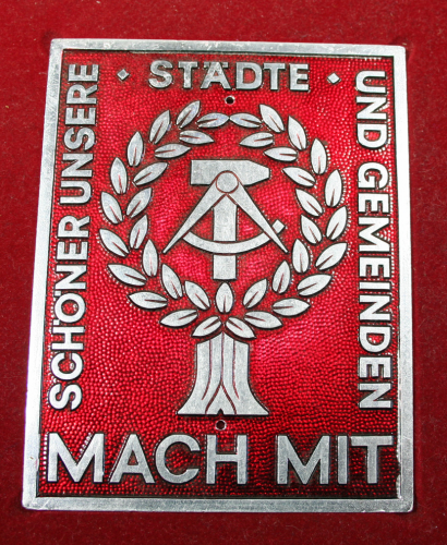 DDR Plakette "Mach mit"